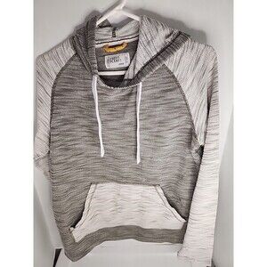 Free Planet Hoodie Mens Large Gray Two Tone Pullover Sweatshirt Beach Skate